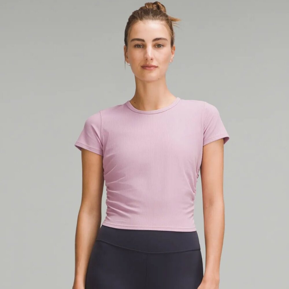 Lululemon All it Takes Ribbed T-Shirt Rose Blush 6